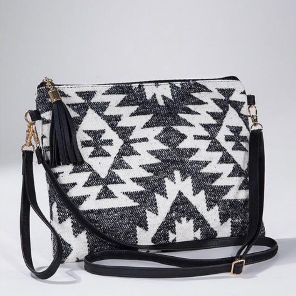 Southwestern print clutch and crossbody bag